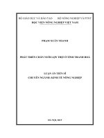 Phát triển chăn nuôi lợn thịt ở tỉnh Thanh Hóa