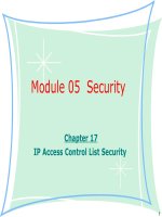 Tài liệu giảng dạy CCNA - module 05 chapter 17-IP Access Control List Security