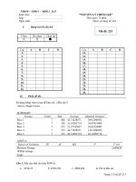 Đề thi trắc nghiệm nguyên lí thống kê