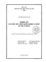 Nghiên cứu xây dựng tiêu chuẩn kiểm nghiệm vị thuốc hà thủ ô trắng