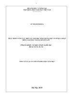 Phát triển năng lực hợp tác cho học sinh Trung học cơ sở qua hoạt động giáo dục ngoài giờ lên lớp