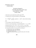 Đề thi THCS 2008-2009 - Giải toán trên máy tính cầm tay CASIO