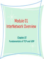 Tài liệu giảng dạy CCNA - module 01 chapter 07 - Fundamentals of TCP and UDP