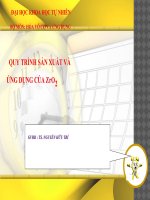 QUY TRÌNH SẢN XUẤT VÀ ỨNG DỤNG CỦA ZrO2