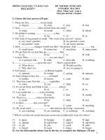 HSG tiếng Anh lớp 6