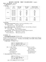 Ôn tập HKI tiếng Anh lớp 6 (Lý thuyết + Bài tập)