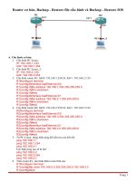Router cơ bản, Backup - Restore file cấu hình và Backup - Restore IOS - Hệ thống mạng CISCO
