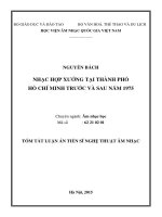 Nhạc hợp xướng tại thành phố Hồ Chí Minh trước và sau năm 1975