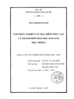 Góp phần nghiên cứu đặc điểm thực vật và thành phần hóa học hai loài mộc thông