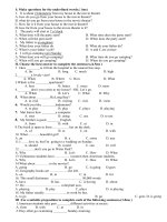 thi tham khảo tiếng Anh lớp 7 (HKI)