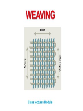 Weaving - Flow chart of Weaving
