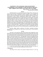 Efficiency Of Economic Linkage Between Enterprises And Farmers In The Southeast Region - The Current Situation And Affecting Factors