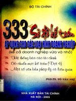 333 sơ đồ kế toán áp dụng cho các loại hình doanh nghiệp (kể cả doanh nghiệp vừa và nhỏ)