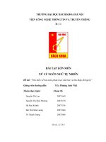 BÀI TẬP LỚN MÔN XỬ LÝ NGÔN NGỮ TỰ NHIÊN Tìm hiểu về bài toán phân loại văn bản và thu thập thông tin