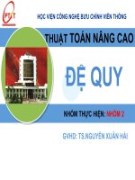 Tiểu luận môn thuật toán nâng cao Đệ Quy