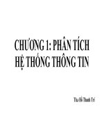 CHƯƠNG 1 PHÂN TÍCH HỆ THỐNG THÔNG TIN