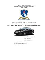 Quy trình công nghệ bảo dưỡng và sửa chữa xe Camry 3.5Q