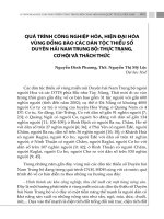 QUÁ TRÌNH CÔNG NGHIỆP HÓA, HIỆN ĐẠI HÓA VÙNG ĐỒNG BÀO CÁC DÂN TỘC THIỂU SỐ DUYÊN HẢI NAM TRUNG BỘ - THỰC TRẠNG, CƠ HỘI VÀ THÁCH THỨC