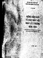 Hướng dẫn cách tổ chức ngày hội, ngày lễ ở trường mầm non sách dùng cho giáo viên các hệ sư phạm mầm non và giáo viên các trường mầm non