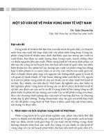 MỘT SỐ VẤN ĐỀ VỀ PHÂN VÙNG KINH TẾ VIỆT NAM