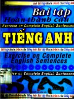 Bài tập hoàn thành câu tiếng Anh