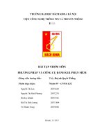 báo cáo BÀI TẬP NHÓM MÔN PHƯƠNG PHÁP VÀ CÔNG CỤ ĐÁNH GIÁ PHẦN MỀM