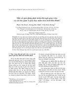 Một số giải pháp phát triển đội ngũ giáo viên và cán bộ quản lí giáo dục mầm non tỉnh Hòa Bình1