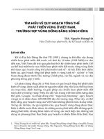 TÌM HIỂU VỀ QUY HOẠCH TỔNG THỂ PHÁT TRIỂN VÙNG Ở VIỆT NAM, TRƯỜNG HỢP VÙNG ĐỒNG BẰNG SÔNG HỒNG