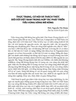 THỰC TRẠNG, CƠ HỘI VÀ THÁCH THỨC ĐỐI VỚI VIỆT NAM TRONG HỢP TÁC PHÁT TRIỂN TIỂU VÙNG SÔNG MÊ KÔNG