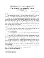 NHỮNG BIẾN ĐỔI CỦA GIAI CẤP NÔNG DÂN VÀ QUAN HỆ ĐỊA CHỦ - TÁ ĐIỀN Ở NAM BỘ THỜI KỲ CẬN ĐẠI