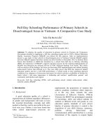 Full Day Schooling Performance of Primary Schools in Disadvantaged Areas in Vietnam A Comparative Case Study
