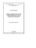 Nghiên cứu phương pháp sản xuất và kiểm nghiệm nguyên liệu cho chế phẩm probiotics có chứa lactobacllus acidophilus
