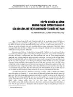 TỪ PÁC BÓ ĐẾN BA ĐÌNH NHỮNG CHẶNG ĐƯƠNG THẮNG LỢI CỦA BẢN LĨNH, TRÍ TUỆ VÀ CHỦ NGHĨA YÊU NƯỚC VIỆT NAM