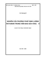 Nghiên cứu phương pháp định lượng rotundin trong viên bao sen vông   r
