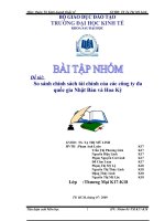 So sánh chính sách tài chính của các công ty đa quốc gia nhật bản và hoa kỳ