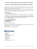 THIẾT KẾ 1 TUYẾN ĐƯỜNG THEO TCVN ÁP DỤNG Nova TDN 2005