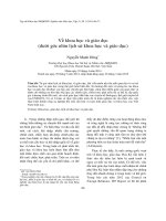 Về khoa học và giáo dục (dưới góc nhìn lịch sử khoa học và giáo dục)