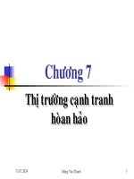 tài liệu ôn thi cao học kinh tế vĩ mô bài thị trường cạnh tranh hoàn hảo
