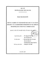 Tiếp tục nghiên cứu thành phần hóa học và tác dụng sinh học của clerodendrum philipinum var  simplex moldenke, họ cỏ roi ngựa (verbenanceaae)