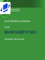 DOANH NGHIỆP TƯ NHÂN