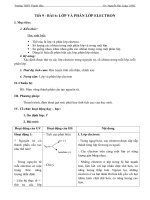 Giáo án Hóa học lớp 10 - Tiết 9 - BÀI 6 LỚP VÀ PHÂN LỚP ELECTRON