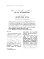 Obstacles to Lifelong Learning in Vietnam and Some Suggested Solutions
