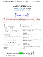 Phương pháp đạt điểm tối đa câu hàm số - phần 2 - ViettelStudy