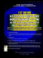 117 sơ đồ kế toán áp dụng cho đơn vị sự nghiệp có thu