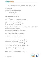 Một số dạng bài tập giải bằng phương pháp cần và đủ - phần 1