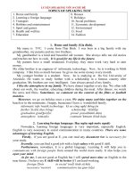 14 TOPICS  LUYEN SPEAKING