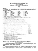 luyện thi HSG tiếng Anh lớp 9