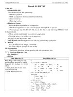 Giáo án Hóa học lớp 10 - Bám sát 18 BÀI TẬP