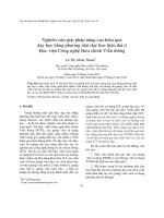 Nghiên cứu giải pháp nâng cao hiệu quả dạy học bằng phương tiện dạy học hiện đại ở Học viện Công nghệ Bưu chính Viễn thông