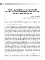 NHỮNG QUAN HỆ CƠ BẢN CẦN GIẢI QUYẾT ĐỂ PHÁT TRIỂN BỀN VỮNG VÙNG TRONG BỐI CẢNH HỘI NHẬP QUỐC TẾ HIỆN NAY